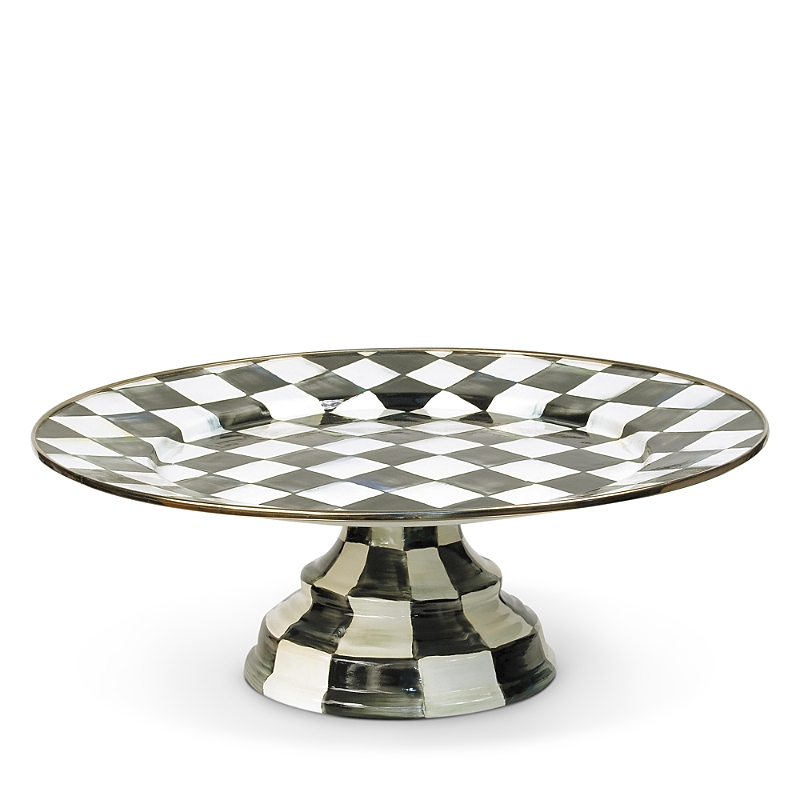 Mackenzie-childs Mackenzie Childs Courtly Check Pedestal Platter