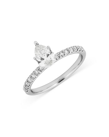 Bloomingdale's - Pear-Shape Diamond Engagement Ring in 14K White Gold, 1.0 ct. t.w. - 100% Exclusive