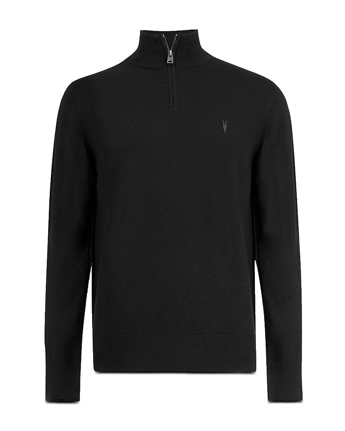 Shop Allsaints Kilburn Quarter Zip Sweater In Black