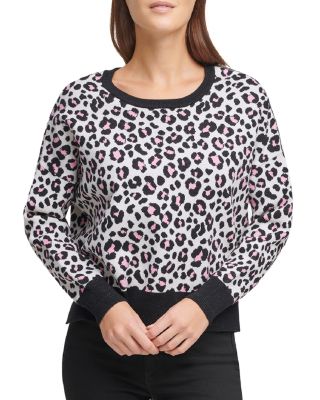 dkny animal print sweater