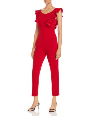 designer red jumpsuit