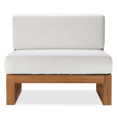 Upland Outdoor Patio Teak Wood Armless Chair