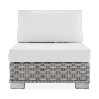 Conway Sunbrella&reg; Outdoor Patio Wicker Rattan Armless Chair