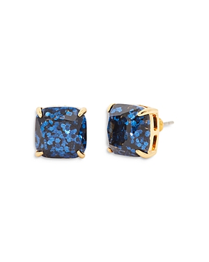 Kate Spade New York Mini Square Stud Earrings In Navy