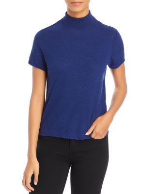 Enza Costa Mock Neck Tee | Bloomingdale's