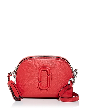 Marc Jacobs Shutter Leather Crossbody In Classic Red/silver