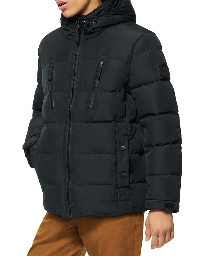 Shop Marc New York Montrose Mid Length Water Resistant Puffer Coat In Black