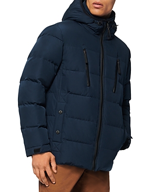 Andrew Marc Marc New York Montrose Mid Length Water Resistant Puffer Coat In Ink