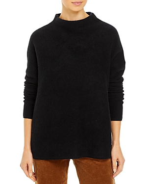 C By Bloomingdale's Brushed Cashmere Mock Neck Sweater - 100% Exclusive In Black