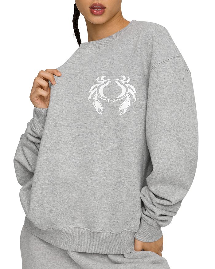 GOOD AMERICAN COTTON ZODIAC BOYFRIEND SWEATSHIRT,GS0236