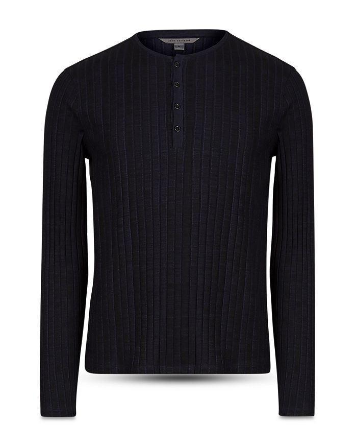 John Varvatos Collection Ribbed Henley Tee | Bloomingdale's