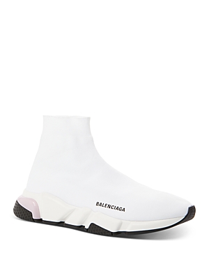 Balenciaga Women's Speed Clear Sole Knit High Top Sneakers