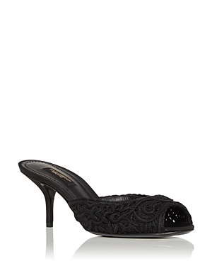 Dolce & Gabbana Women's Kitten Heel Slide Sandals