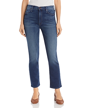 Mother The Dazzler Ankle Straight-Leg Jeans in Sweet and Sassy