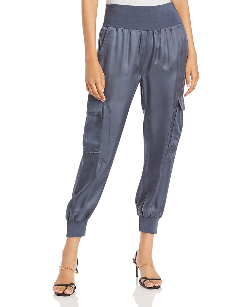 Cinq À Sept Tous Les Jours Giles Satin Jogger Pants In Shadow