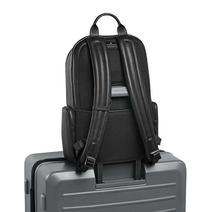 Shop Porsche Design Roadster Leather Backpack S In Black