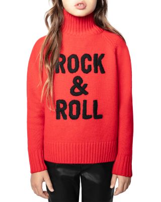 Girls' Beth Wool Blend Graphic Turtleneck Sweater - Little Kid, Big Kid
