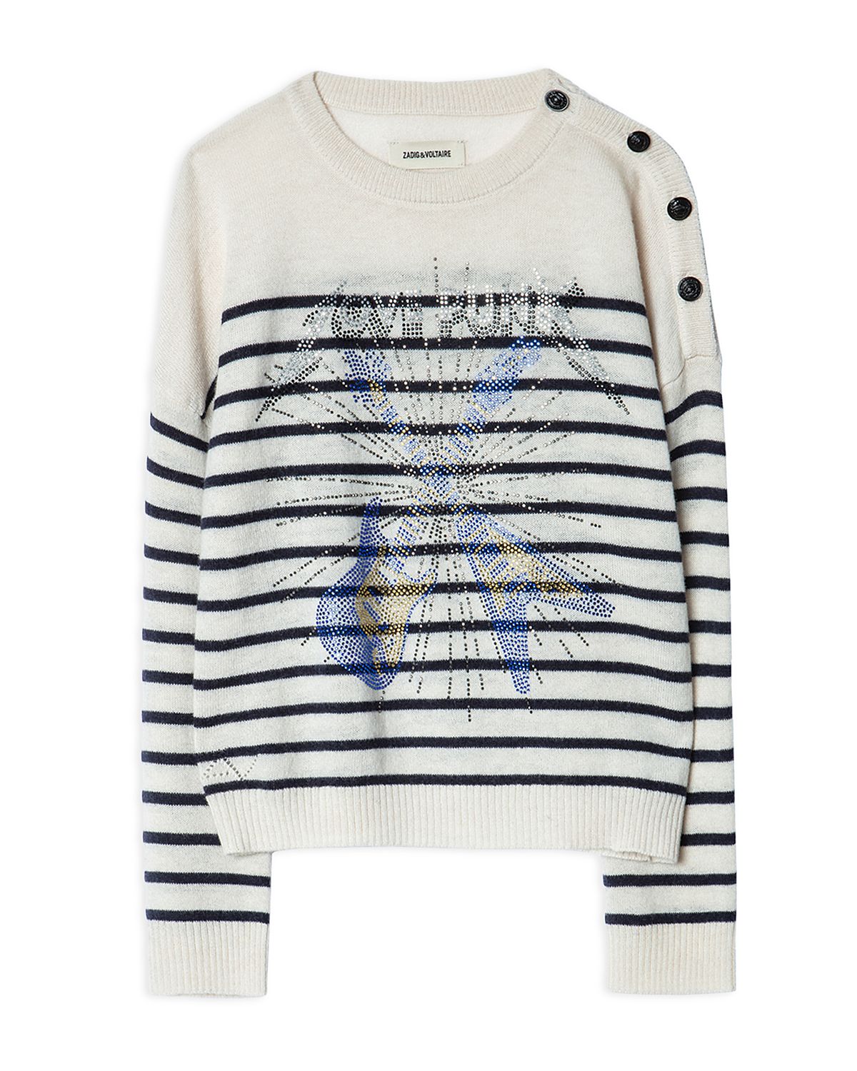 Zadig & Voltaire Girls' Ava Wool Blend Graphic Sweater - Little Kid, Big Kid