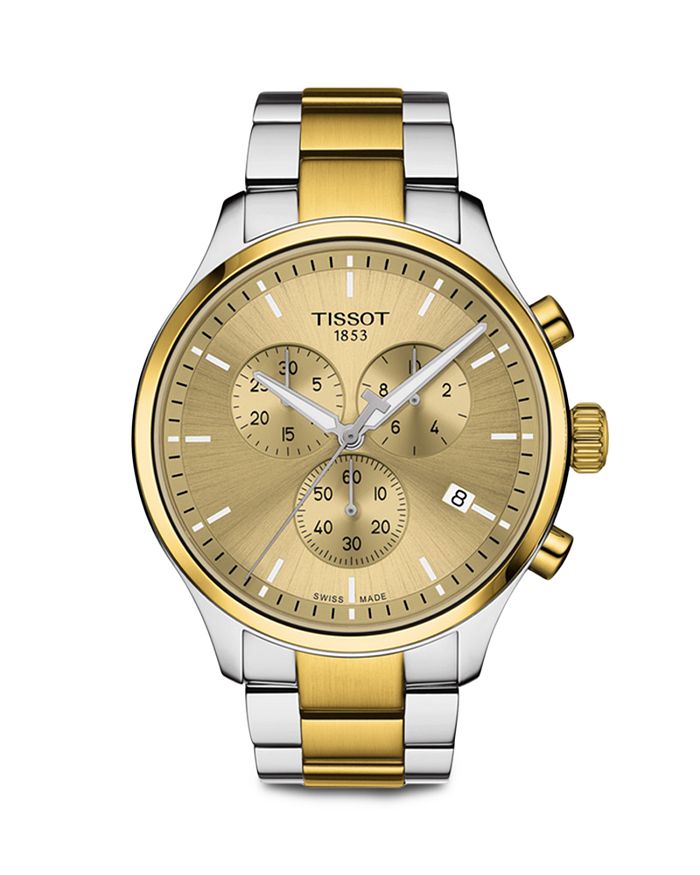 Tissot Chrono Xl Chronograph Bracelet Watch, 45mm In Champagne / Golden
