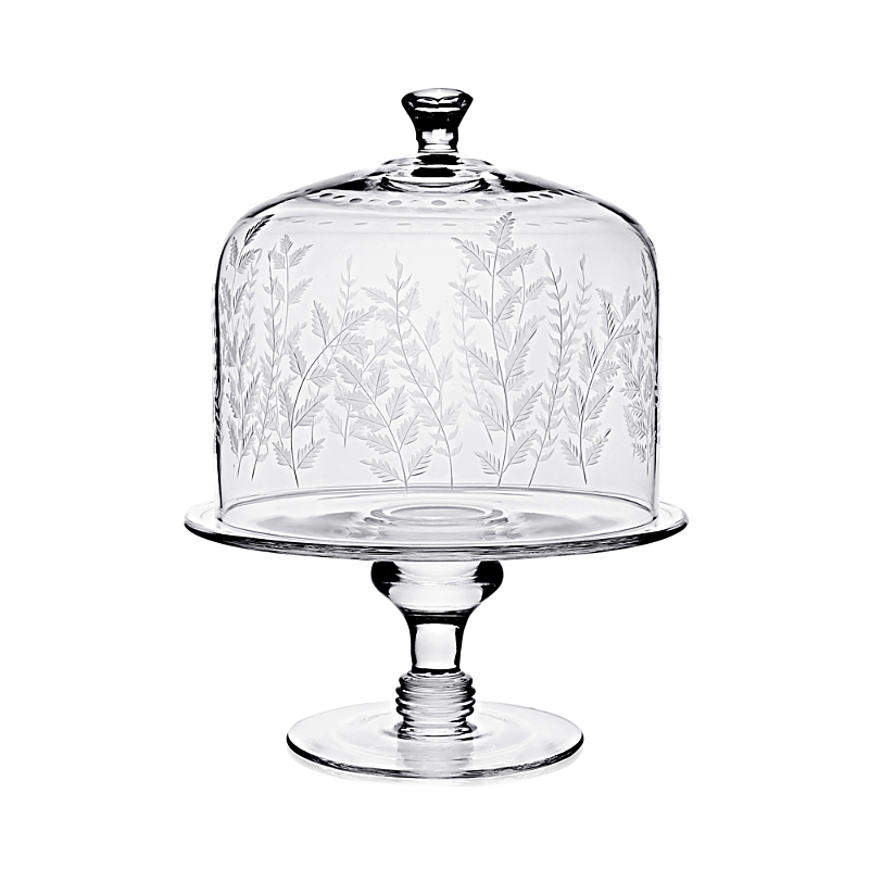 William Yeoward Crystal Fern Cake Stand & Dome