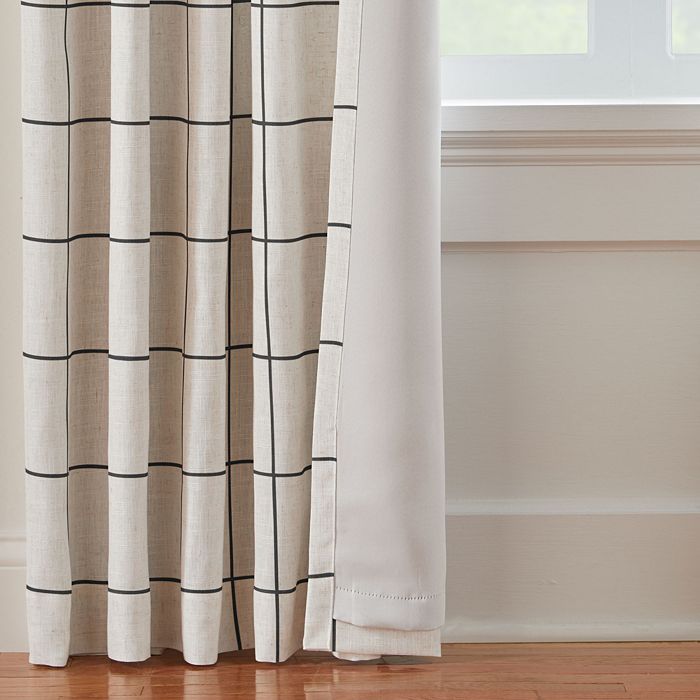 Elrene Home Fashions Erlene Home Fashions Brighton Windowpane Plaid Blackout Window Curtain Panel, 52 X 84 In Linen