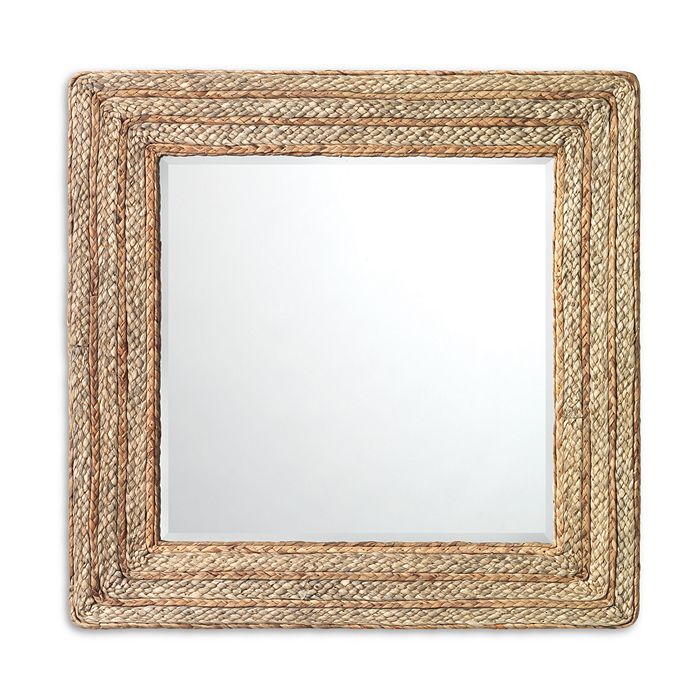 Shop Jamie Young Evergreen Square Mirror In Brown