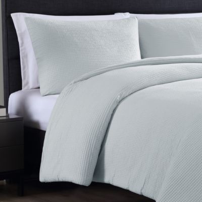 Waffle Pique Duvet Cover Set, Queen