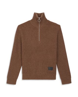 funnel neck zip sweater