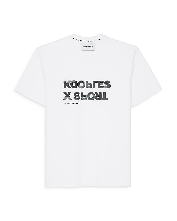 The Kooples Logo Text Tee In White