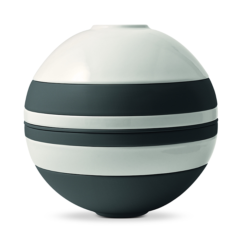 Villeroy & Boch Iconic La Boule Porcelain Dinner Set Of Six In Black White