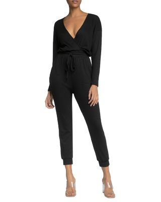 Elan - Ribbed Knit Long Sleeve Jumpsuit