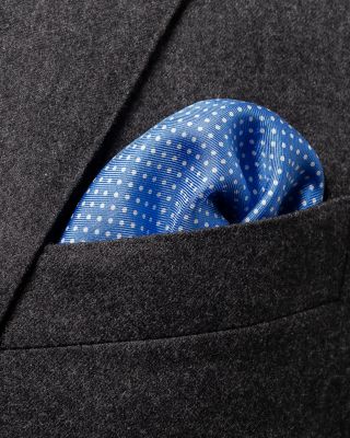 Polka Dot Silk Pocket Square