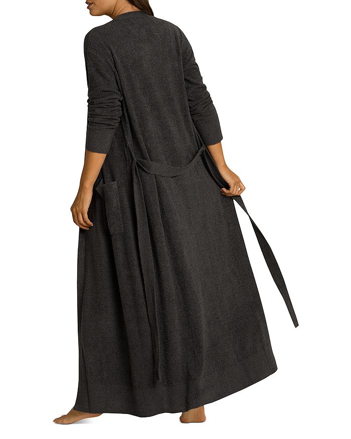 Shop Barefoot Dreams Cozychic Lite Ribbed Long Robe In Carbon