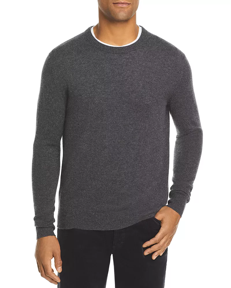 The Men's Store at Bloomingdale's Coal Cashmere Crewneck Sweater - Exclusive