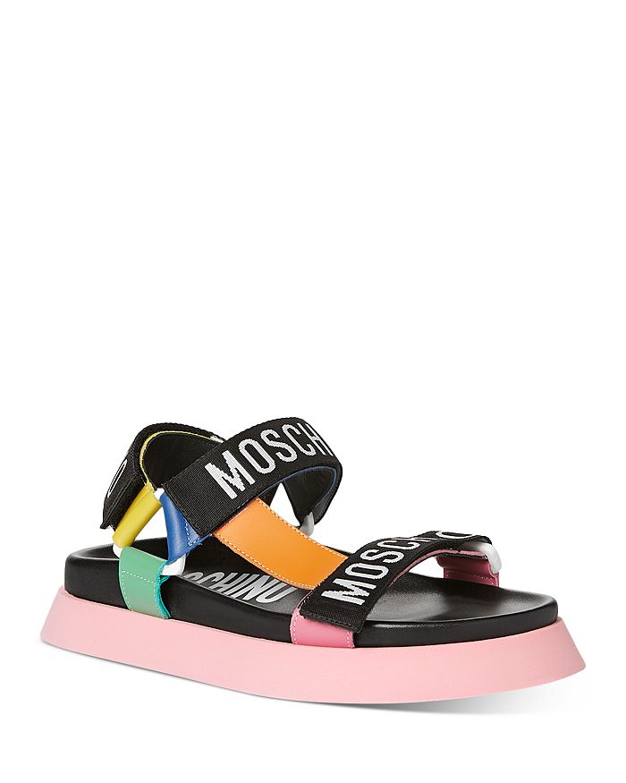 Moschino Women's Logo Grip Tape Strap Sport Sandals | Bloomingdale's