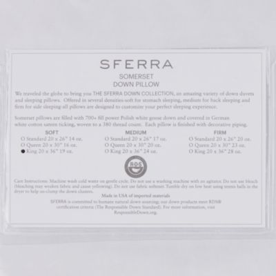 SFERRA Somerset Soft King Pillow
