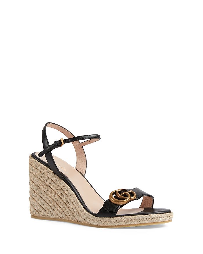 Gucci Aitana GG Wedge Espadrilles Sandals