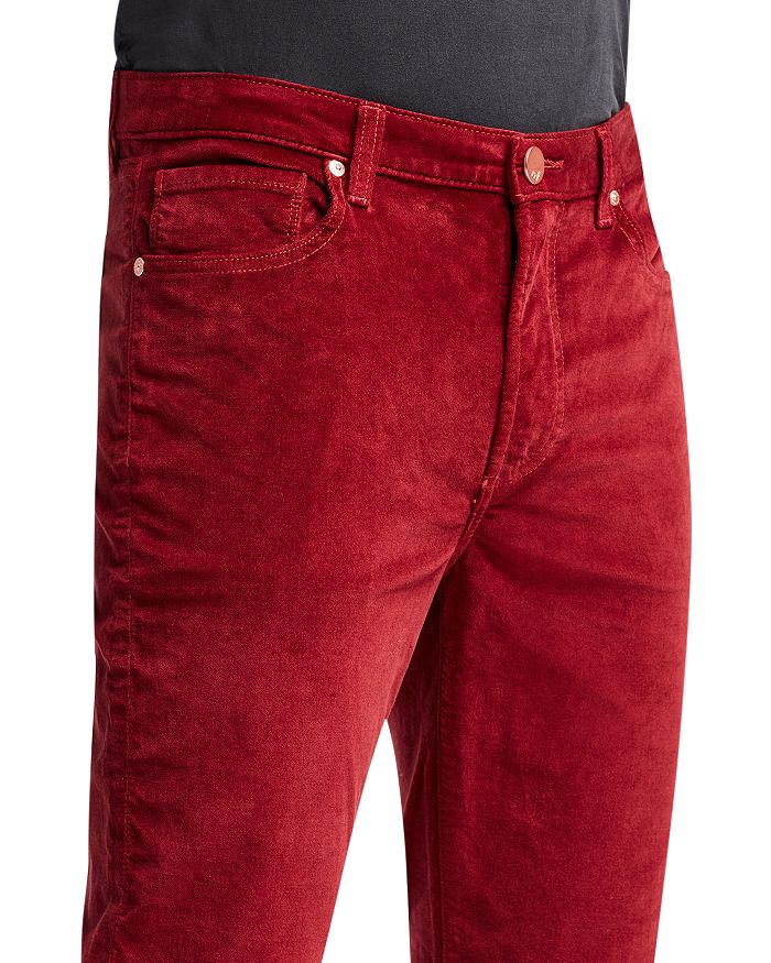 MONFRERE Straight jeans VELVET SLIM STRAIGHT JEANS IN BURGUNDY
