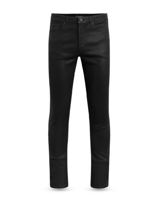 MONFRERE Greyson Coated Skinny Fit Jeans in Coated Noir