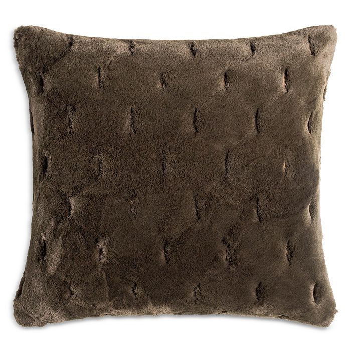 Surya Kathleen Faux Fur Decorative Pillow, 20 X 20 In Grass Green