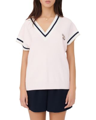 Maje - Monette Striped Edge Sweater