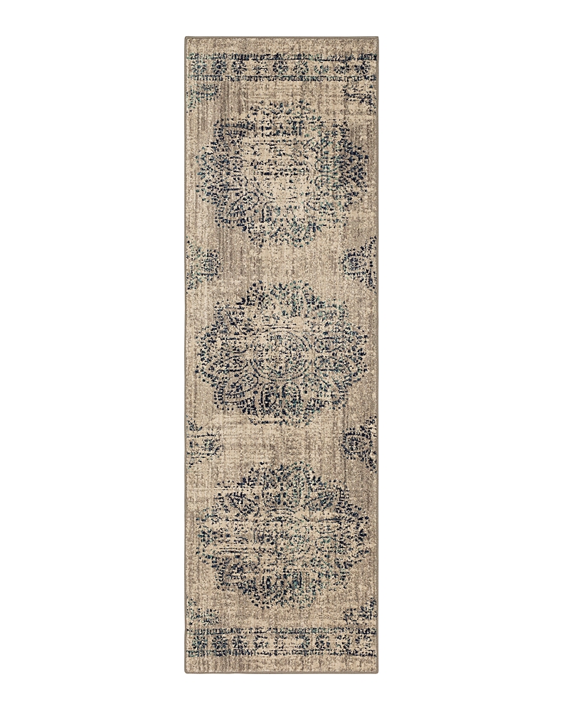 Karastan Expressions Dharma Medallion By Scott Living Runner Area Rug, 2'4 X 7'10 In Indigo