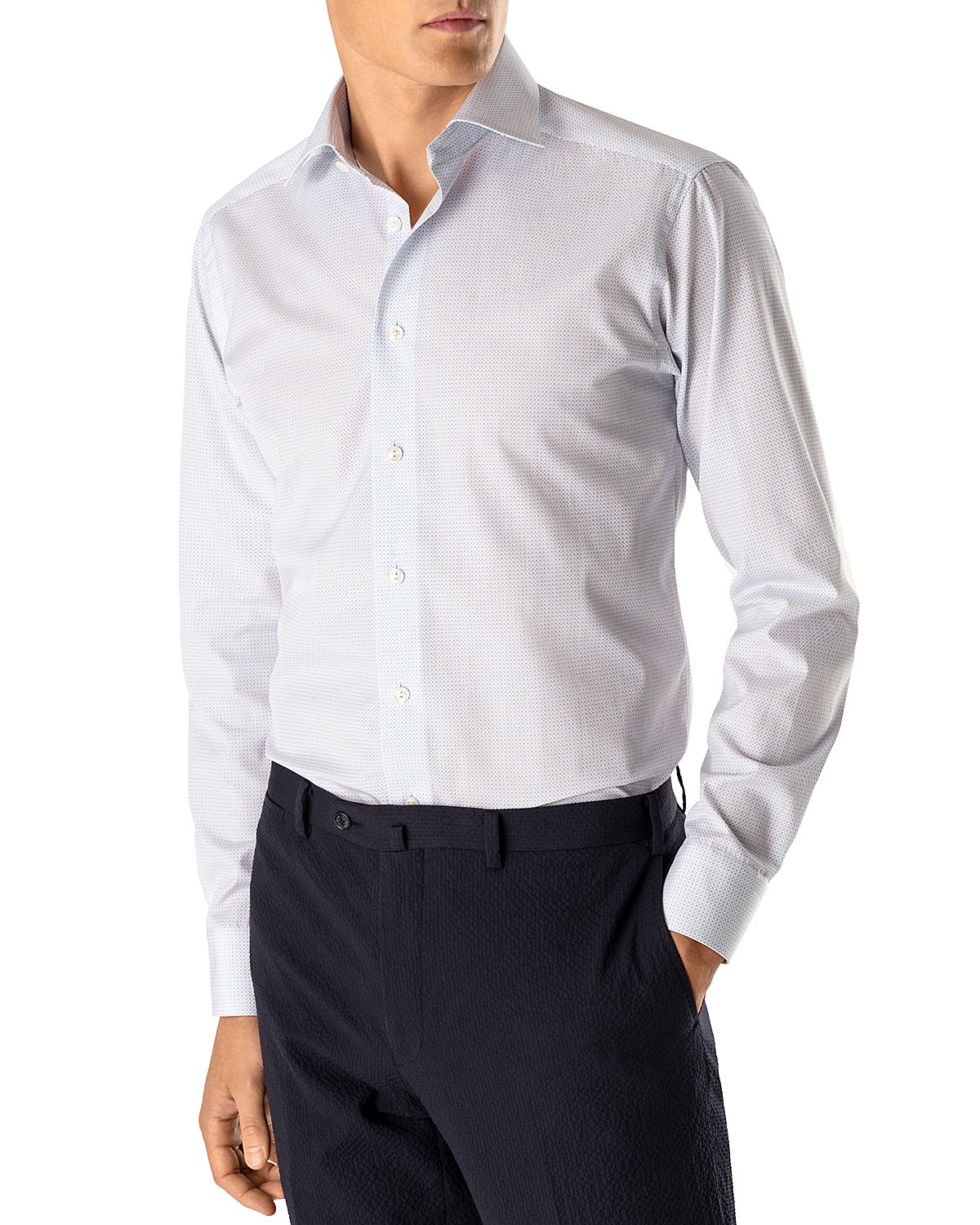 Eton Slim Fit Micro Print Shirt