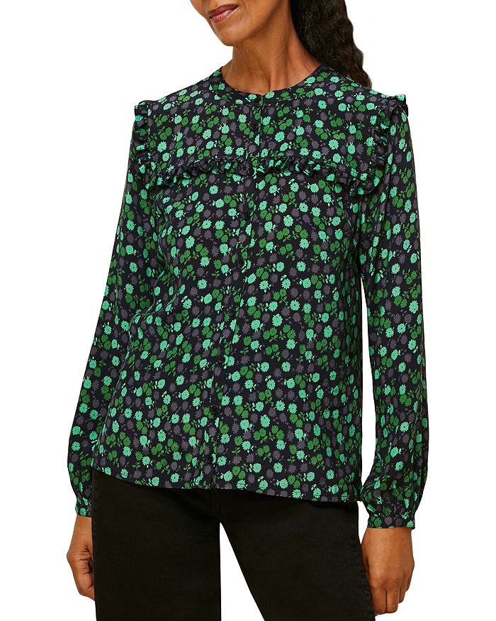 WHISTLES WINTER DITSY FLORAL PRINT TOP,32592