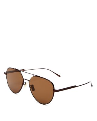 Bottega Veneta - Unisex Brow Bar Aviator Sunglasses, 59mm