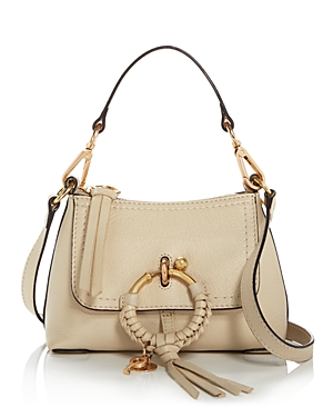 See By Chloé See By Chloe Joan Mini Leather & Suede Hobo In Cement Beige