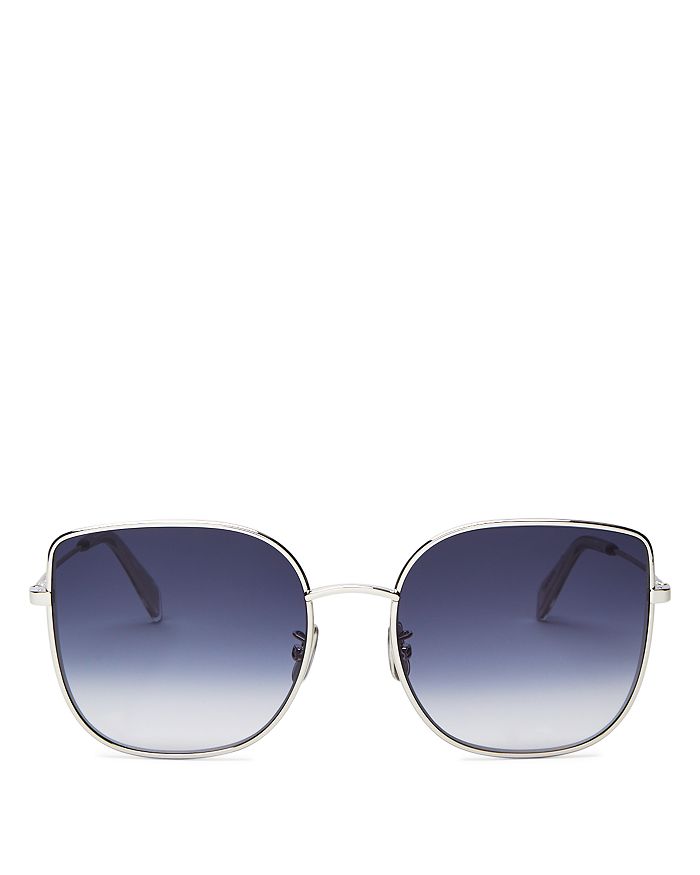 Celine Women's Square Sunglasses, 59mm In Palladium/gray