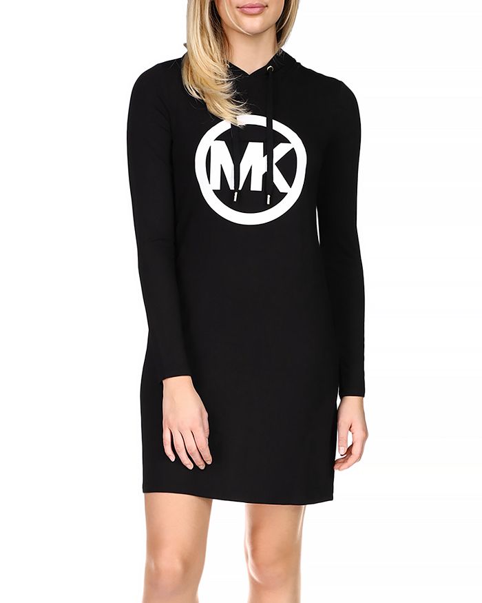 Michael Kors Puffer Coat Youth Girls Years Old Black Monogram Hoodied Size  14