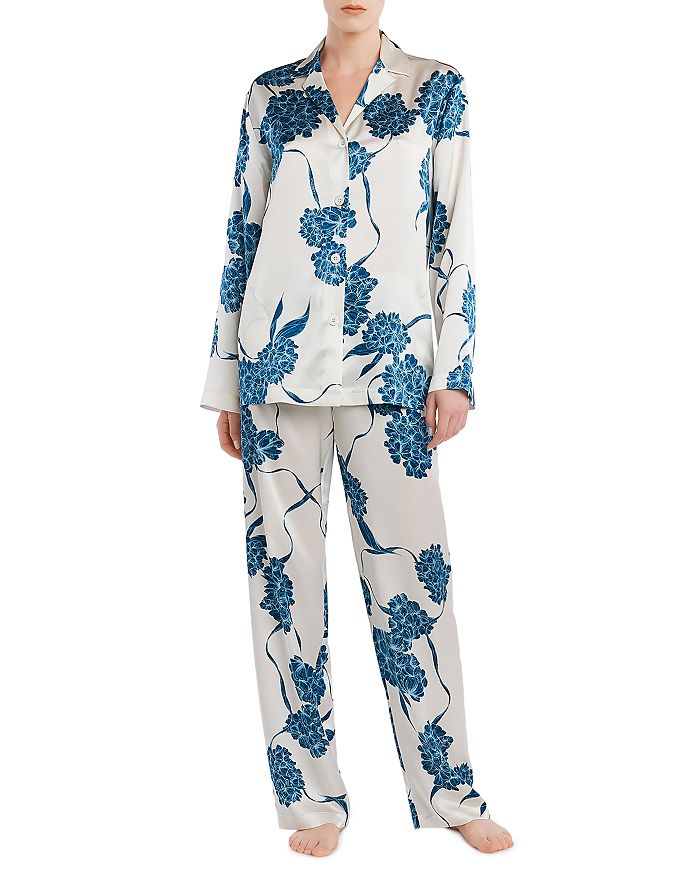 La Perla Floral Silk Pajama Set | Bloomingdale's
