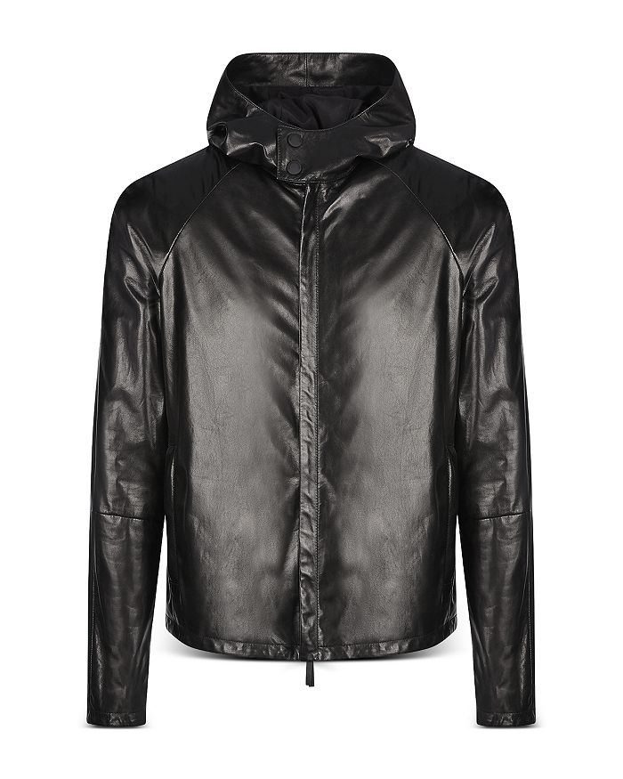Armani Shiny Leather Jacket | Bloomingdale's